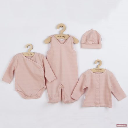 New Baby  "I AM" 4-részes baba együttes újszülötteknek - rózsaszín