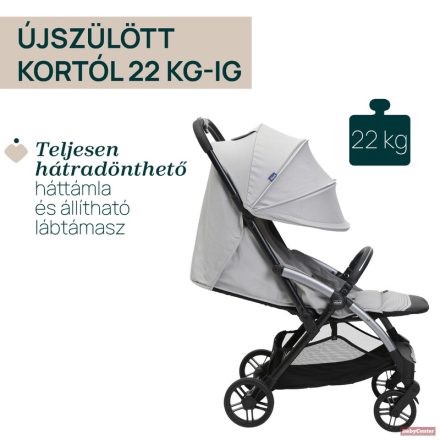 Chicco Goody XPlus babakocsi 22 kg-ig automata, egykezes összecsukással-Pearl Grey