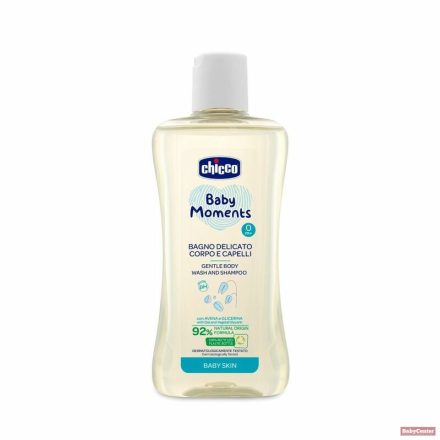 Chicco Fürdető & sampon 200 ml - újszülöttbőrre Baby Moments