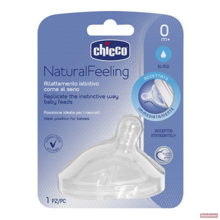 Chicco NaturalFeeling ferde etetőcumi 0hó+ normál folyású 1db 